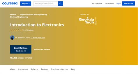 coursera electronics|Best Electrical Engineering Courses Online [2024] .
